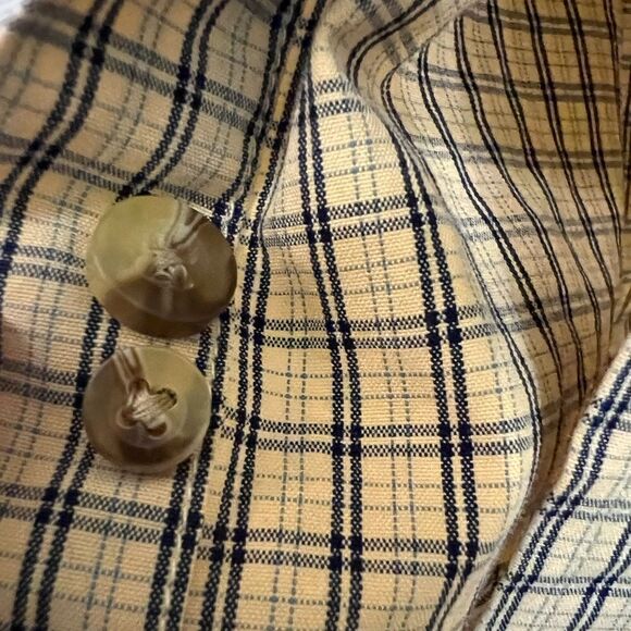 L.L. Bean yellow checked men’s button down shirt size M - Picture 3 of 7